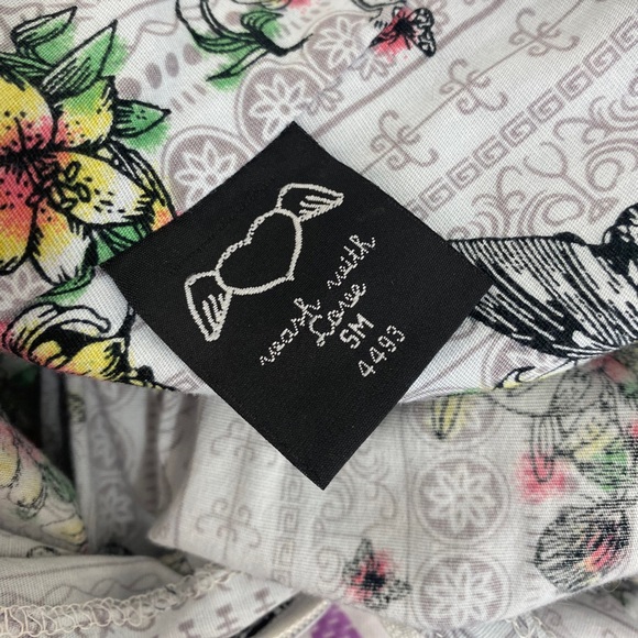 Hell Bunny Skeleton Floral Printed Pin-up Mini Dress Small - Picture 7 of 8